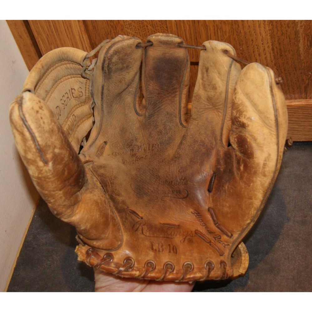 VTG 1957 Rawlings LB10 Lew Burdette Baseball Glove, World Series Champ Braves